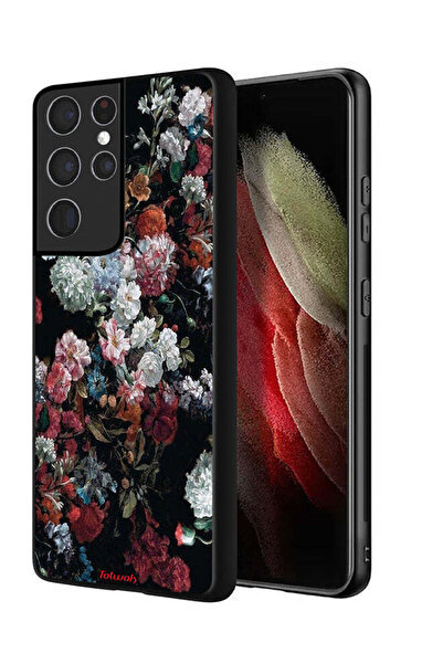 Tolwak غطاء حماية لهاتف سامسونج جالاكسي S21 ألترا 5G بنقشة ورود عتيقة