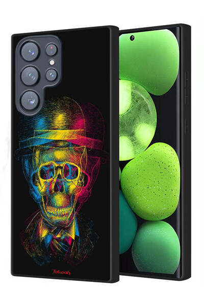 Tolwak غطاء حماية لهاتف سامسونج جالاكسي S23 ألترا 5G بتصميم جمجمة وقبعة ملونة...