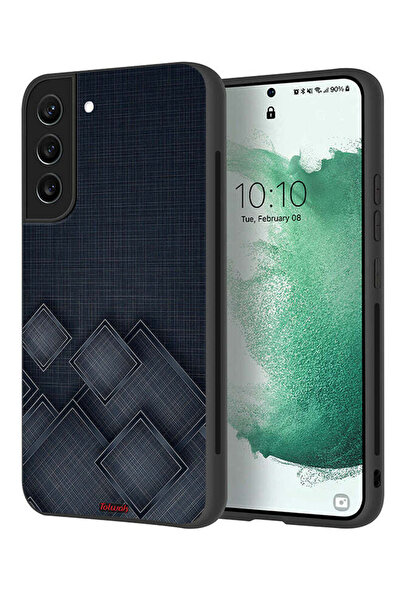 Tolwak غطاء حماية لهاتف سامسونج جالاكسي S22 بلس 5G بنقشة مربعات على القماش