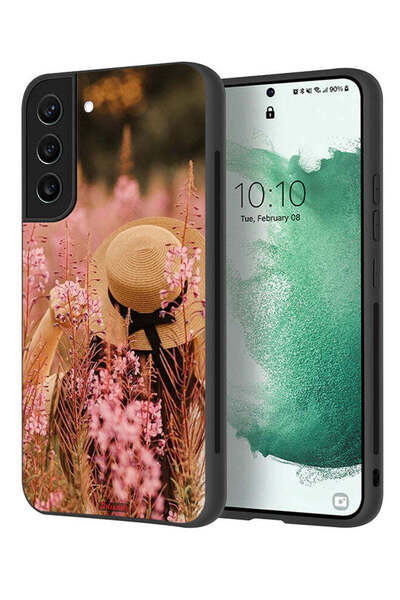 Tolwak غطاء حماية لهاتف سامسونج جالاكسي S22 بلس 5G، فتاة قبعة مزينة بالزهور