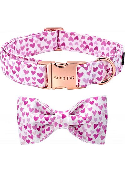 OEM Aring Pet 2-piece bow tie and dog collar set, L, adjustable length between 40.6 and 60 cm