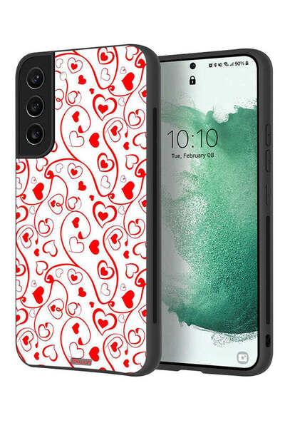 Tolwak غطاء حماية لهاتف سامسونج جالاكسي S22 بلس 5G بنقشة قلوب