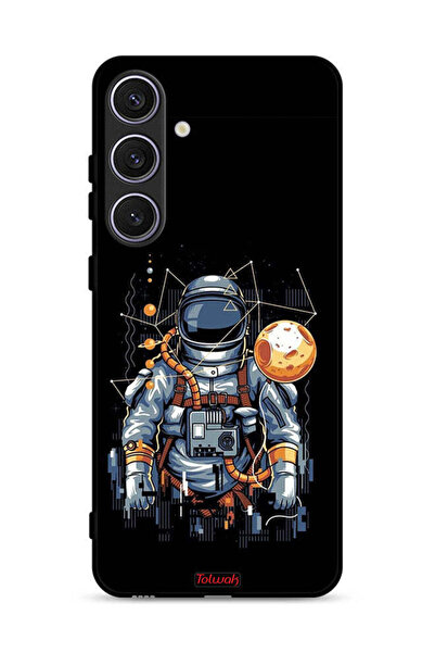 Tolwak غطاء حماية لهاتف Samsung Galaxy S25 بتصميم رائد فضاء تجريدي