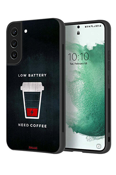 Tolwak غطاء حماية لهاتف Samsung Galaxy S21 Plus 5G بطارية منخفضة تحتاج إلى قهوة
