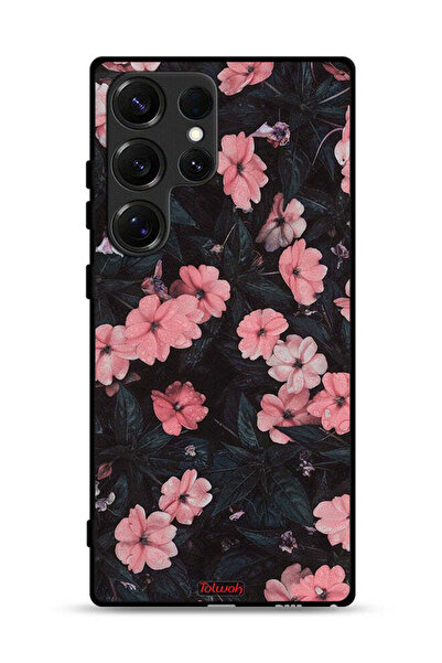 Tolwak غطاء حماية لهاتف سامسونج جالاكسي S25 ألترا - لون الخوخ والورود الصغيرة