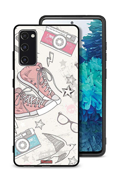 Tolwak غطاء حماية لهاتف سامسونج جالكسي S20 FE من القماش بتصميم حذاء وفن كاميرا