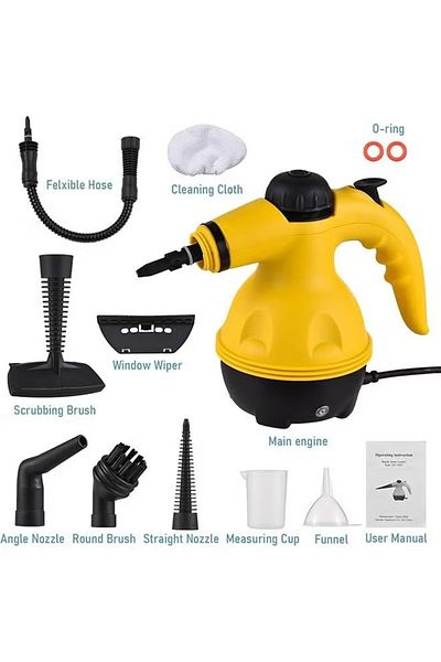 Primo Plus High Temperature High Pressure Steam Cleaner with 9 Pieces Accessories with Magic Paste Gift