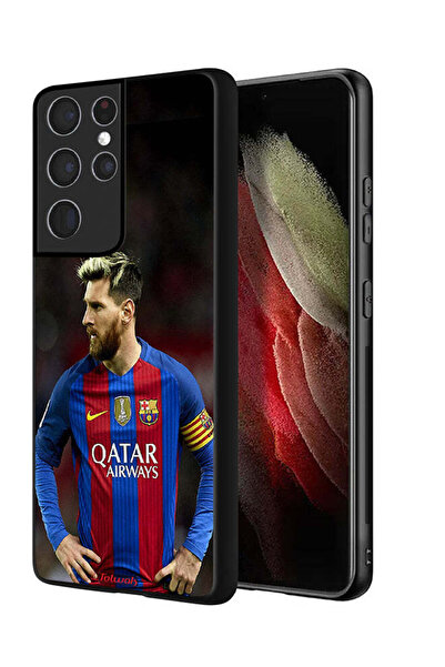 Tolwak غطاء حماية لهاتف سامسونج جالاكسي S21 ألترا 5G ميسي برشلونة