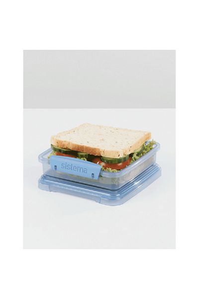 Sistema Freezer Safe BPA-Free Stackable Sandwich Box Assorted