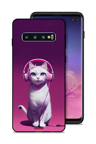 Tolwak غطاء حماية لهاتف سامسونج جالاكسي S10 بلس بتصميم قطة لطيفة