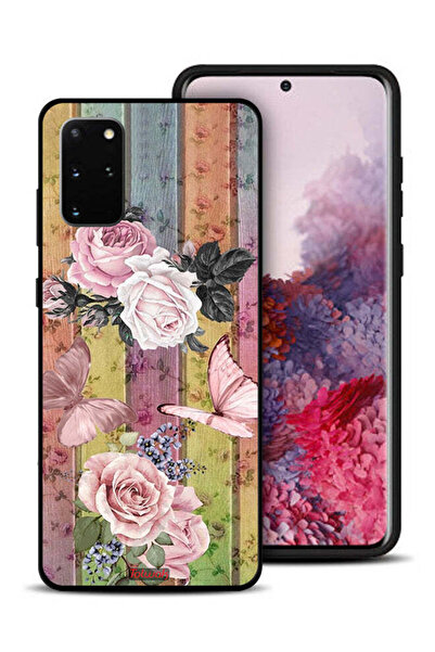 Tolwak غطاء حماية لهاتف سامسونج جالكسي S20 بلس بنقشة فراشات الخوخ والورود