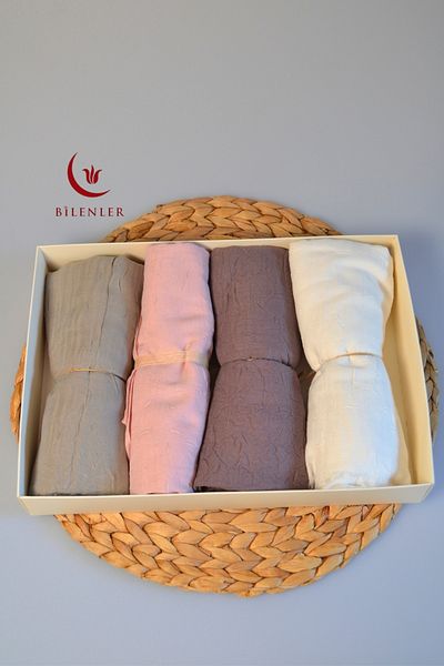 Bilenler Bamboo Kraş & Shawl – 75X210 cm |   Breathable, Sweat-Free, Firm Posture Seasonal Fabric (Box of 4)