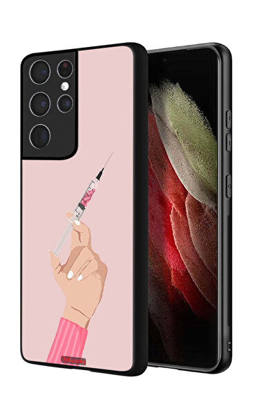 Tolwak غطاء حماية لهاتف سامسونج جالاكسي S21 ألترا 5G بنقشة Love Injection