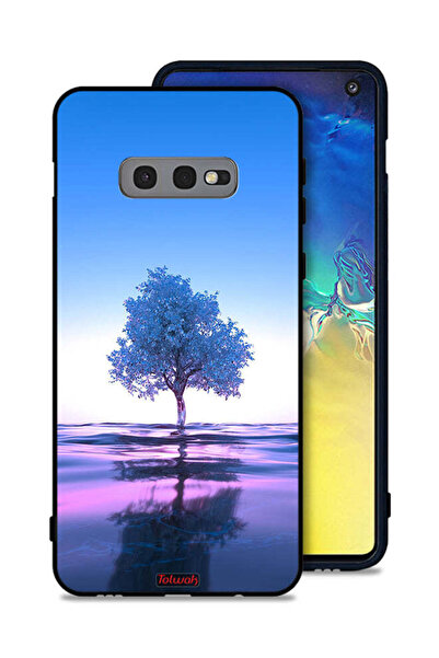 Tolwak غطاء حماية لهاتف Samsung Galaxy S10e بتصميم شجرة نيون وانعكاس مائي فني...