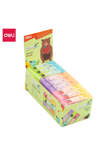 Deli ممحاة EH313 بنمط فاكهة من مادة PVC - مثالية للمدرسة والرسم والملاحظات، 3...