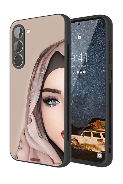 Tolwak غطاء حماية لهاتف سامسونج جالاكسي S23 5G برسم فتاة نصف وجه