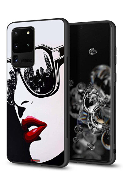 Tolwak غطاء حماية لهاتف سامسونج جالاكسي S20 ألترا بتصميم وجه فتاة وفن تجريدي