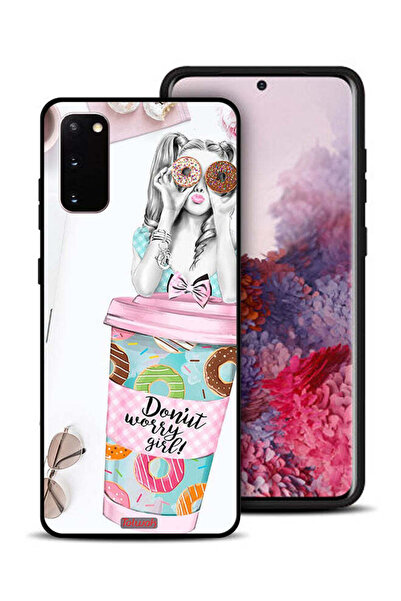 Tolwak غطاء حماية لهاتف سامسونج جالكسي S20 - فتاة القلق دونات