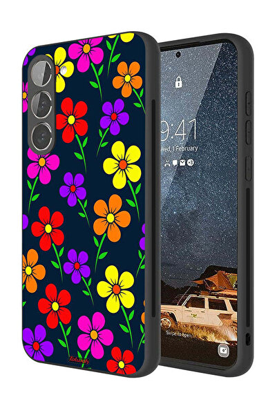 Tolwak غطاء حماية لهاتف سامسونج جالاكسي S23 بلس 5G - زهور ملونة