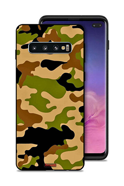 Tolwak غطاء حماية لهاتف سامسونج جالكسي S10 بلس بنمط رقمي تجريدي مموه