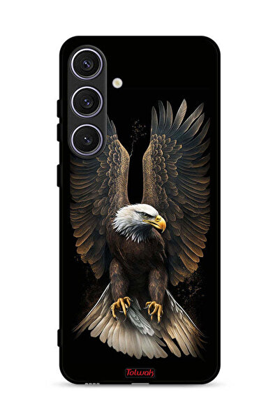 Tolwak غطاء حماية لهاتف سامسونج جالاكسي S24 بلس 5G بأجنحة نسر منتشرة