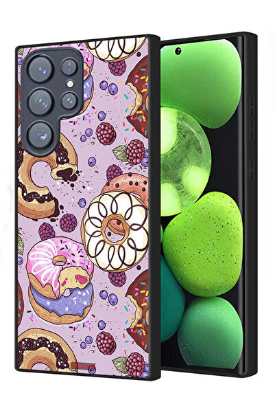 Tolwak غطاء حماية لهاتف سامسونج جالاكسي S23 ألترا 5G برسومات دوناتس آرت