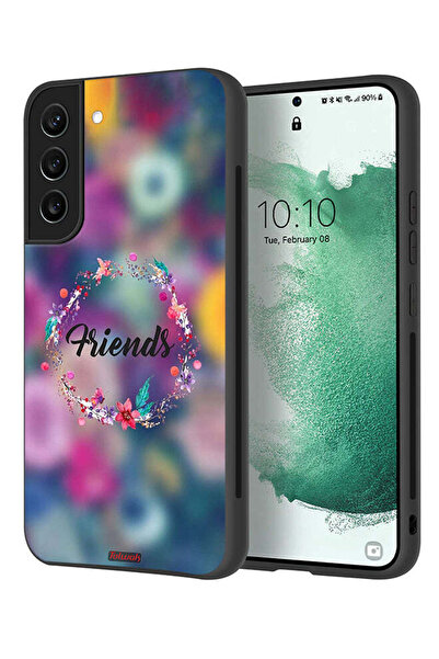 Tolwak غطاء حماية لهاتف سامسونج جالاكسي S22 5G، رسمة خاتم أصدقاء الزهور