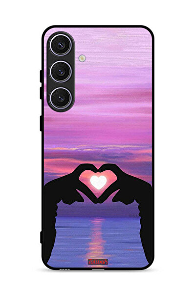 Tolwak غطاء حماية لهاتف سامسونج جالاكسي S25 بلس بتصميم قلب وقمر