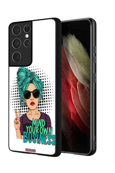 Tolwak Samsung Galaxy S21 Ultra 5G Protective Case Cover Mind Your Own Business