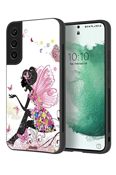 Tolwak غطاء حماية لهاتف سامسونج جالاكسي S22 بلس 5G بتصميم فتاة الفراشة