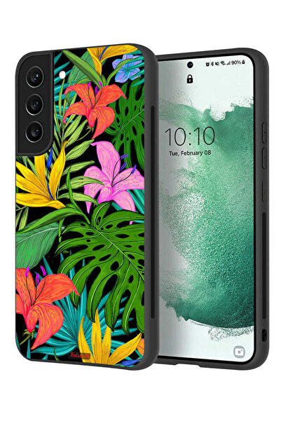 Tolwak غطاء حماية لهاتف سامسونج جالاكسي S22 بلس 5G بنقشة زهور استوائية وأوراق...