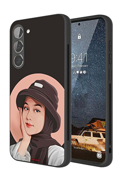 Tolwak غطاء حماية لهاتف سامسونج جالاكسي S23 بلس 5G، رسمة فتاة قبعة لطيفة