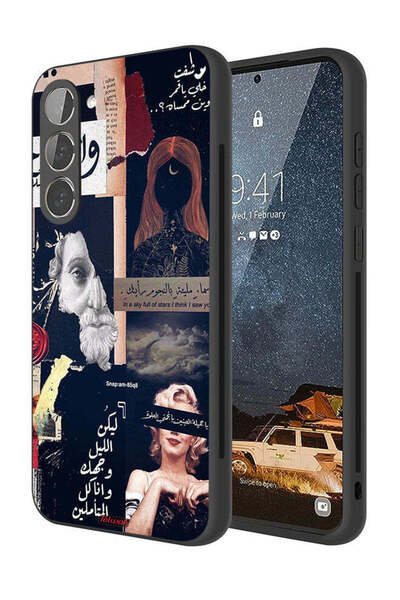 Tolwak غطاء حماية لهاتف سامسونج جالكسي إس 23 بلس 5G بعبارات عربية ووجوه مقطوعة