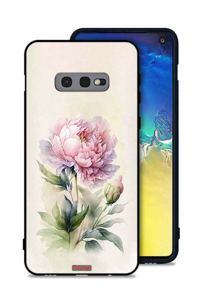 Tolwak غطاء حماية لهاتف Samsung Galaxy S10e بتصميم لوحة فنية بألوان مائية وردية