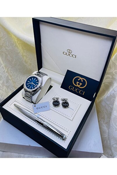 gucca طقم جوتشي رجالي كبك + علبه + كيس + قلم من نفس الماركه