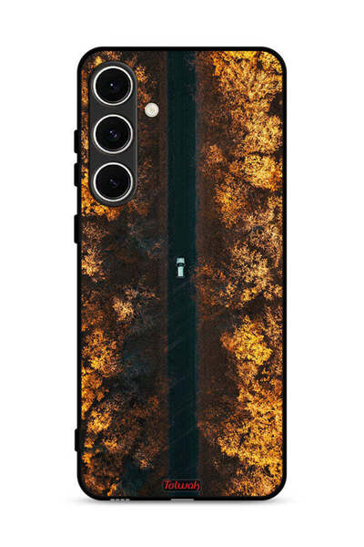 Tolwak غطاء حماية لهاتف Samsung Galaxy A36 5G بتصميم طريق في أشجار الخريف