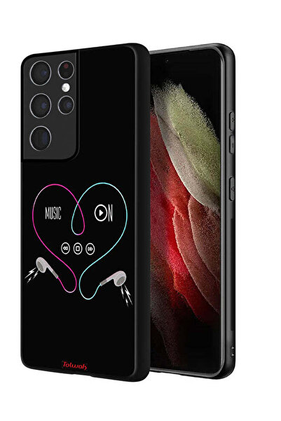 Tolwak Samsung Galaxy S21 Ultra 5G Protective Case Cover Music On