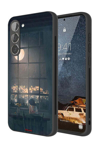 Tolwak غطاء حماية لهاتف سامسونج جالاكسي إس 23 بلس 5G بنظرة على فن القمر