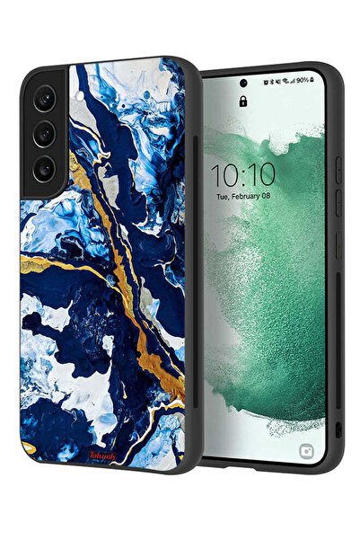 Tolwak غطاء حماية لهاتف سامسونج جالاكسي S22 بلس 5G بنمط فني مزخرف بخطوط خلل