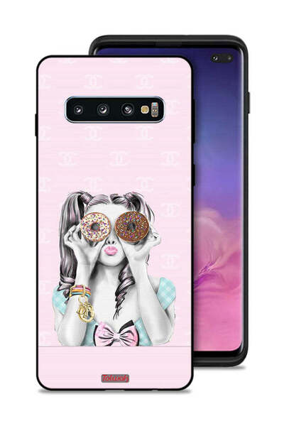 Tolwak غطاء حماية لهاتف سامسونج جالكسي S10 بلس يحمل قطعتين من الدونات