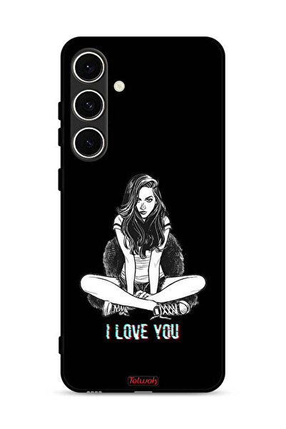 Tolwak غطاء حماية لهاتف سامسونج جالاكسي M56 5G برسومات "أحبك"