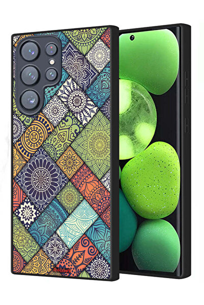 Tolwak Samsung Galaxy S22 Ultra 5G Protective Case Cover Mandala Pattern