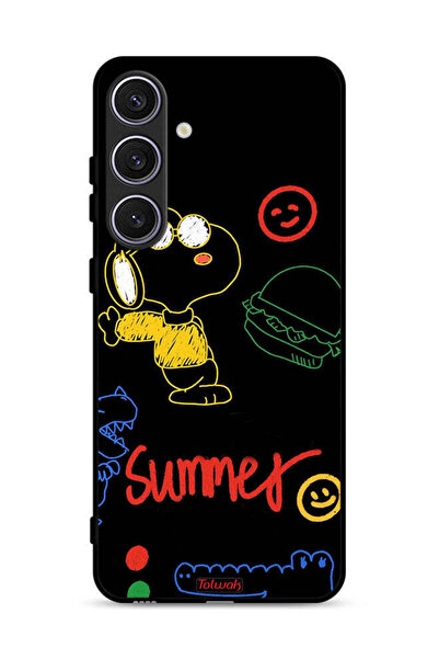 Tolwak غطاء حماية لهاتف سامسونج جالاكسي S24 بلس 5G، ملصق صيفي