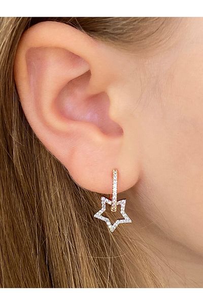 Lucios 7-15 Years Star Hoop Earring with Golden Craftsmanship