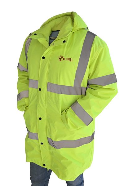 Hasyılmaz Quilted Lining Reflective Work Safety Parka Coat XL