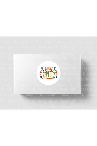 CASALINGHI Italian Buon Appetito Sticker Buon Appetito Sticker Pasta Coffee Dessert 4 cm (90 Pieces)