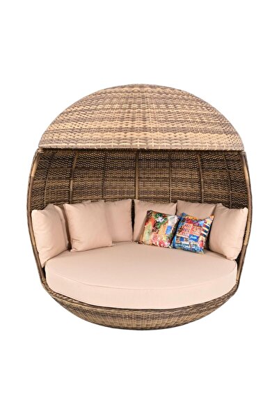 ReHome World Daybed | 200 cm Rattan Bahçe Kral Yatağı