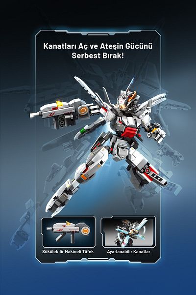 Sembo Block Fire Titan Immortal Warrior Building Block Set