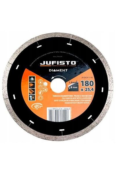 jufisto Διαμαντένια λάμα, σκυρόδεμα, υγρή κοπή, 180 mm/25,4 mm, Jufisto