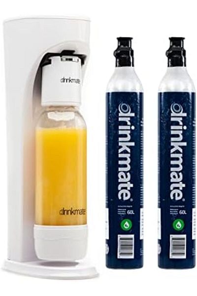 Drinkmate Omnifizz Soda Maker And Sparkling Water, Carbonates Any Drink, Includes Two 60l Co2 Cylind